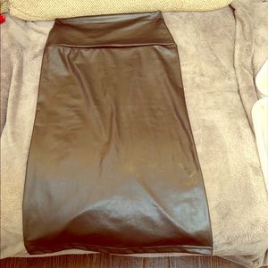 Faux Leather Pencil Skirt